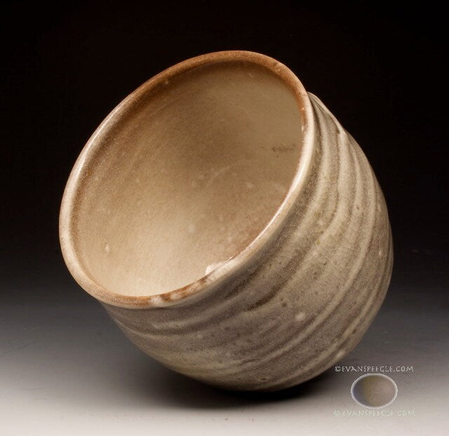 Pottery Cup - Porcelain Clay - Shino Glaze - Title “Gairome Echo Dream”