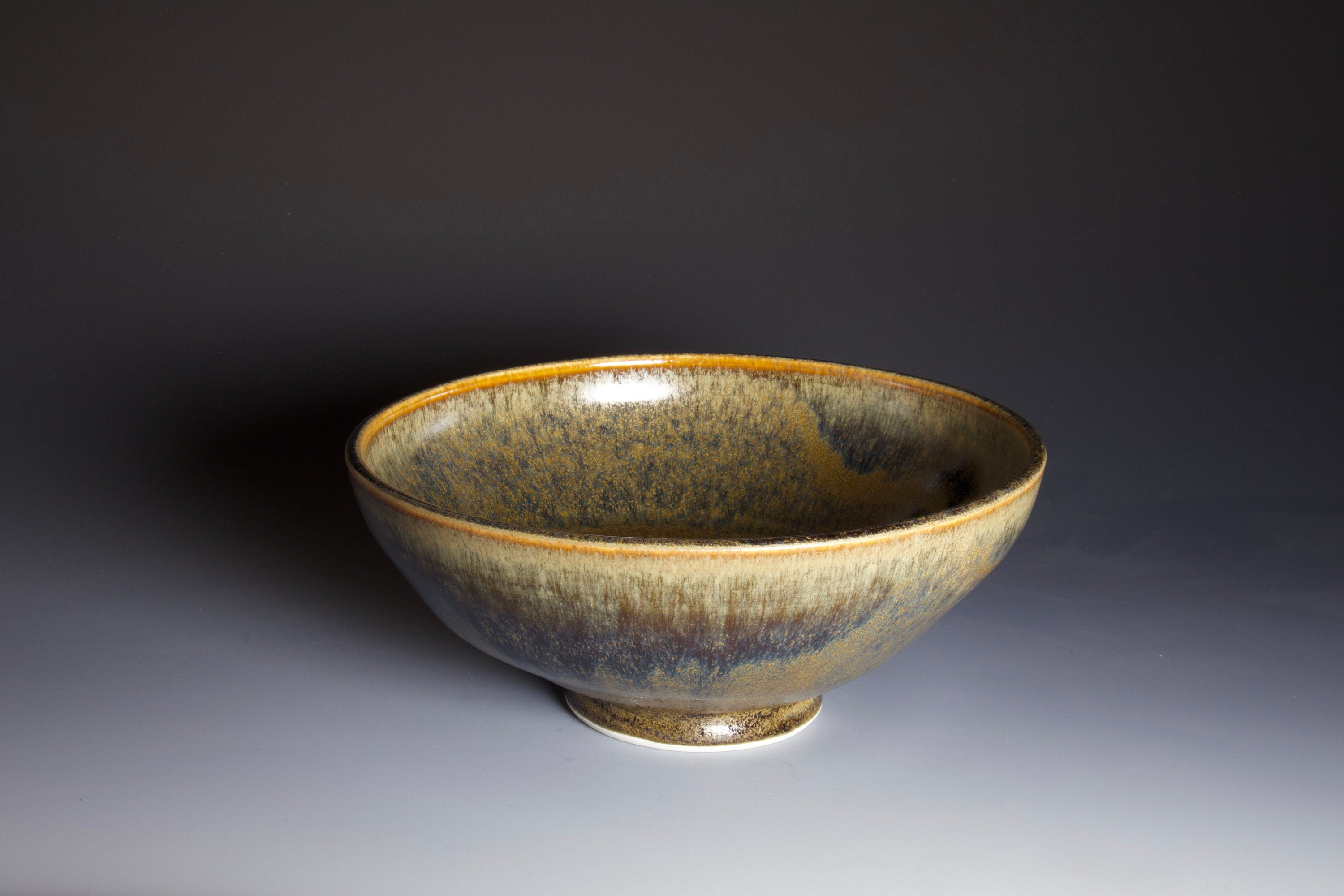 Bowl - Made on Pottery Wheel - Porcelain Clay - Title "Four Winds Rising"