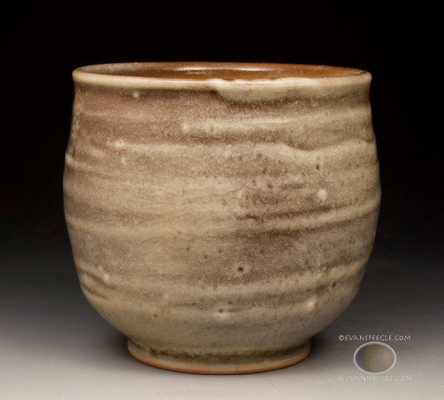 Pottery Cup - Porcelain Clay - Shino Glaze - Title “Gairome Echo Dream”